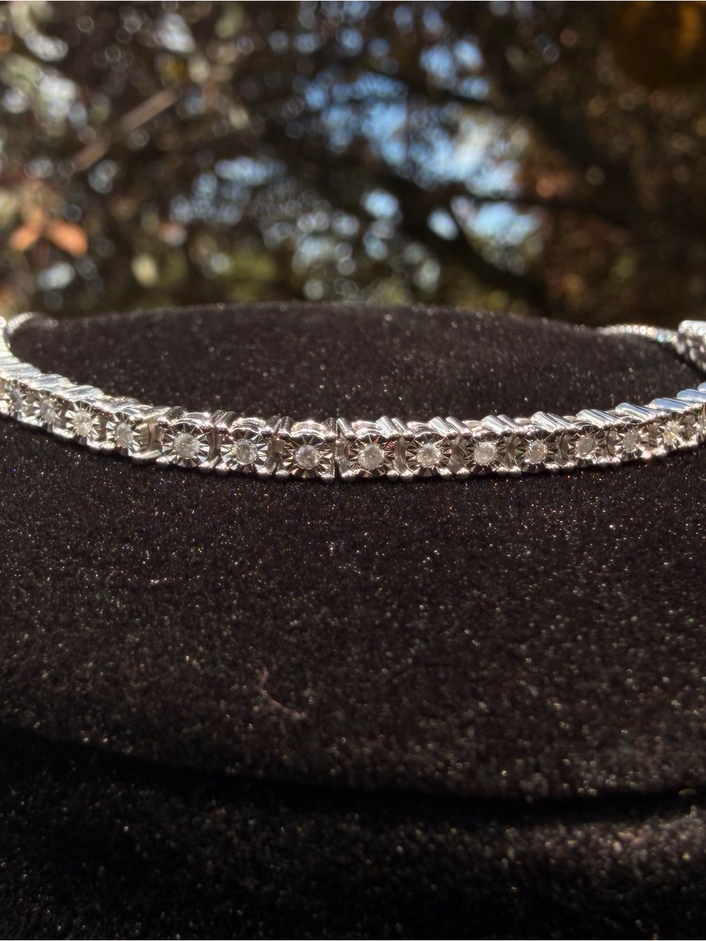 Diamond Bolo Bracelet 0.25 CTW 14K White Gold Over Sterling Adjustable